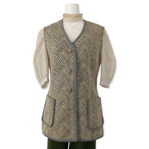 70s Long Fitted Knit Vest Gilet